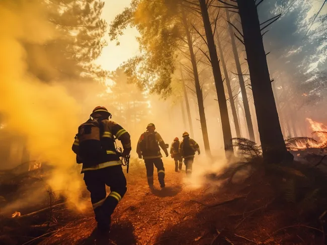 Forest fire in France